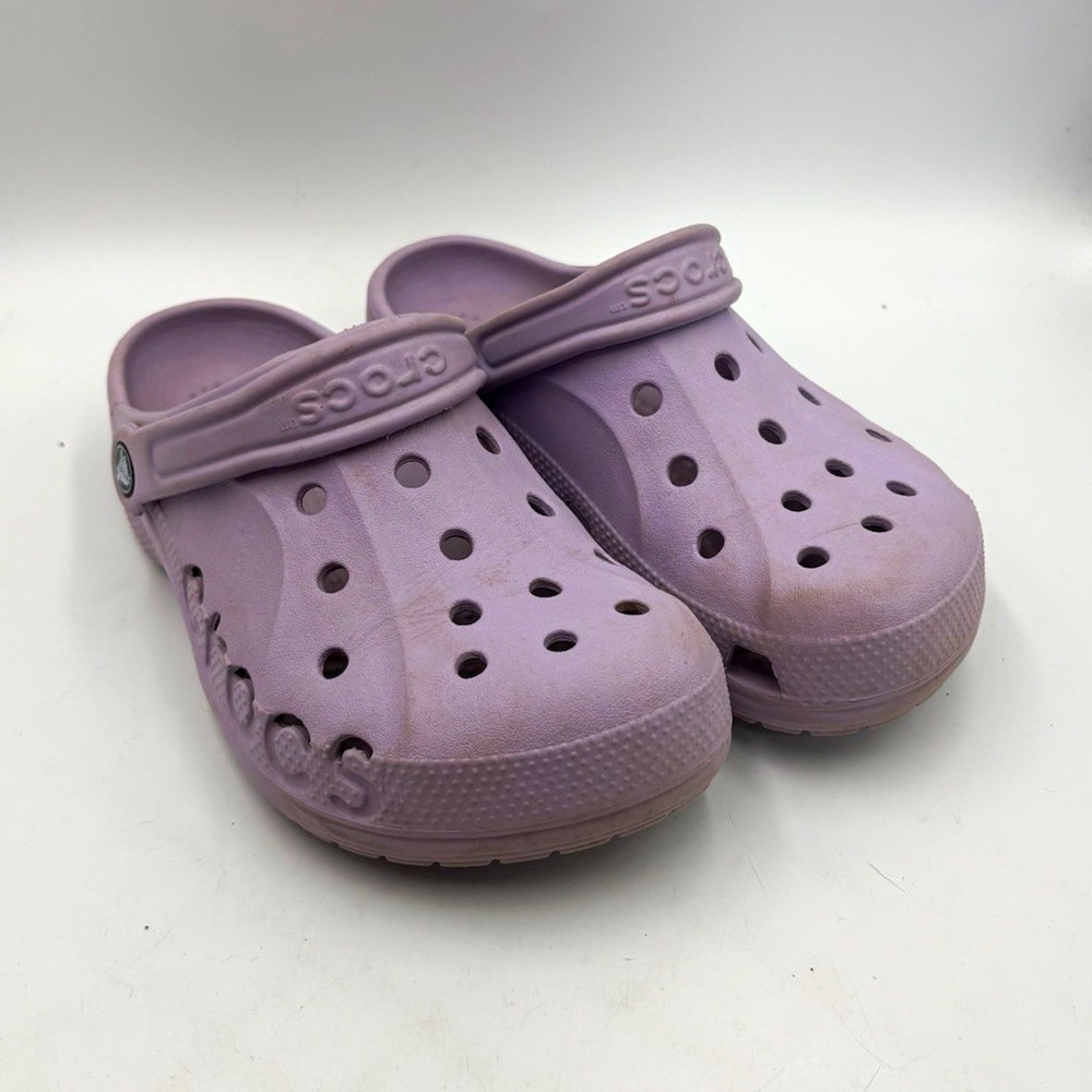 Crocs Women's Purple Croslite Clog Sandals Adjustable Strap Women's US 7 Men's 5